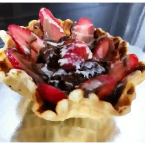 Concha con fresas