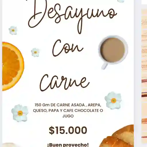 Desayuno con carne