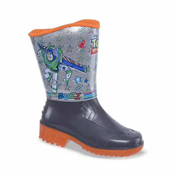 Disney Botas de Lluvia Toy Arif Para Niño Gris y Naranja T. 30