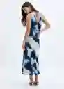 Vestido Vegasv-W Azul Noche Talla XS Mujer Mango