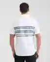 Camiseta Striped Pre-Dyed Crudo Cannoli Claro T. M Chevignon