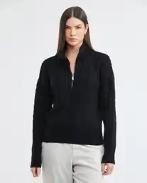 Sueter Comfy Negro Sombrío Ultraoscuro Talla L Mujer Chevignon