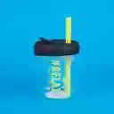 Vaso de Vidrio Con Tapa en Silicona Negro 350 mL Miniso