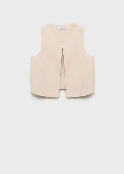 Chaleco Brod Crudo Talla S Mujer Mango