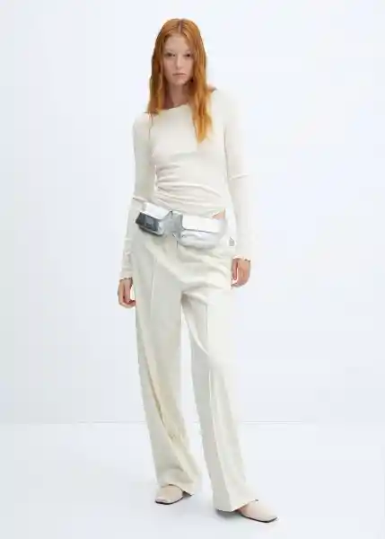 Camiseta Jasper Blanco Talla 18 Mujer Mango