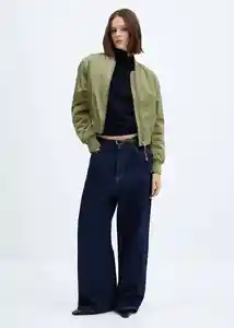 Chaqueta Crush Khaki Talla XL Mujer Mango