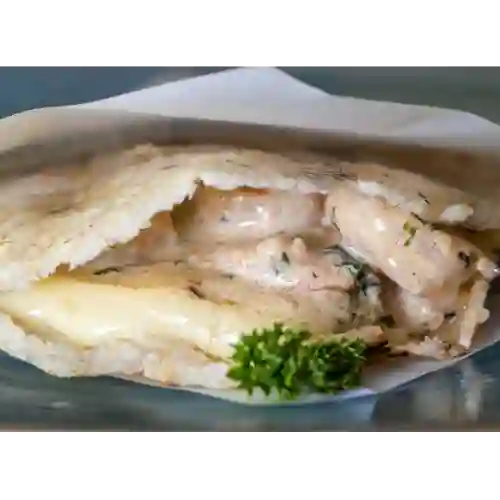 Arepa Camarones Al Ajillos