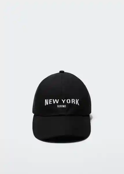 Gorra City Negro Talla 99 Mujer Mango