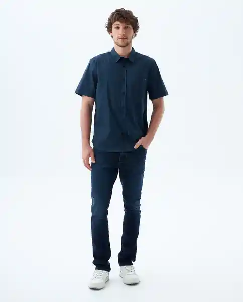 Camisa Hombre Azul Talla M 819f010 Americanino