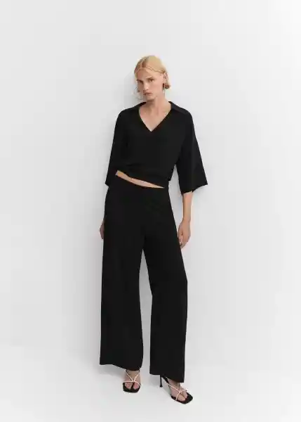 Pantalón August-A Negro Talla XL Mujer Mango