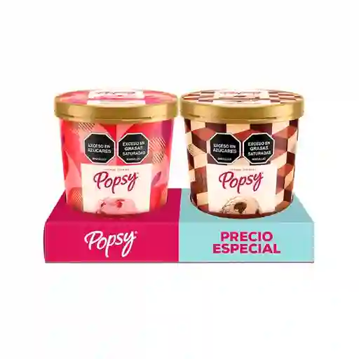 Popsy Helado Frutods Del Bosque + Brownie