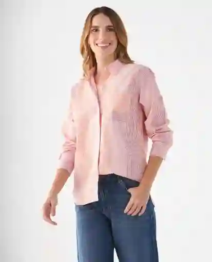 Camisa Manga Larga Rojo Arándano Medio Talla L 619F095 Esprit