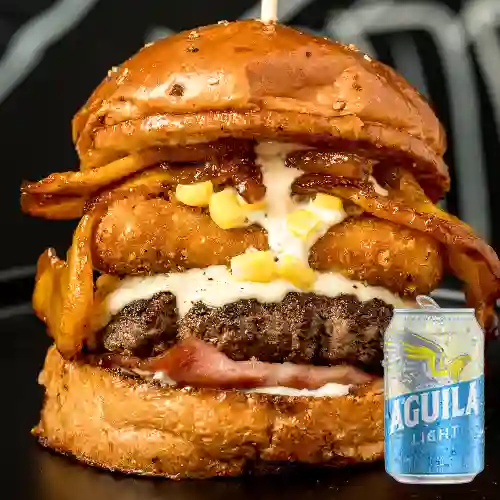 Combo Hamburguesa Típica + Águila Ligera 355 ml
