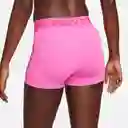 Nike Short Np Df Mr 3in Grx Para Mujer Rosado Talla L