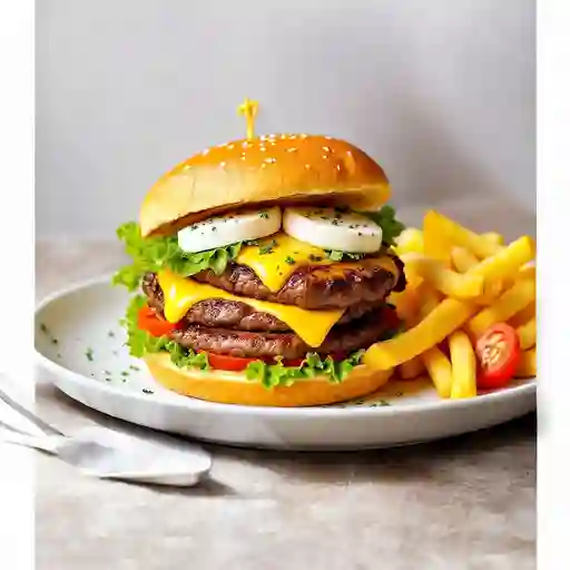 Hamburguesa Cheese Burger En Combo