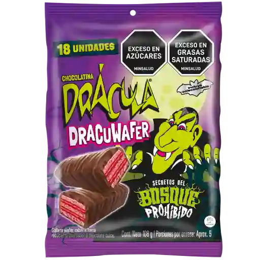 Drácula Golosina Wafer 6 g x 18 Und