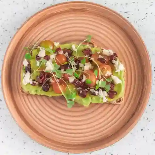 Tostada de aguacate
