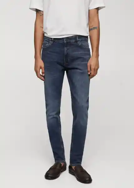 Pantalón Jean Jude Tejano Oscuro Talla 44 Hombre Mango