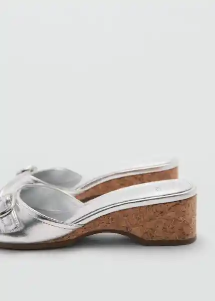 Sandalias Icon Plata Talla 37 Mujer Mango