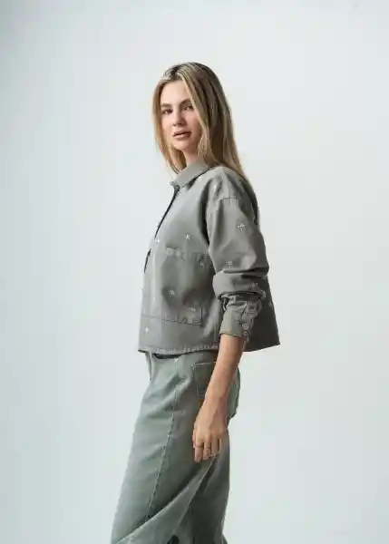 Chaqueta Mujer Nana Verde Calma Medio Talla L 422G377 Naf Naf