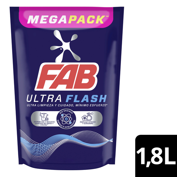 Fab Detergente Líquido Ultra Flash 1.8 l