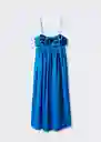 Vestido Miel5 Azul Talla S Mujer Mango