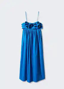 Vestido Miel5 Azul Talla S Mujer Mango