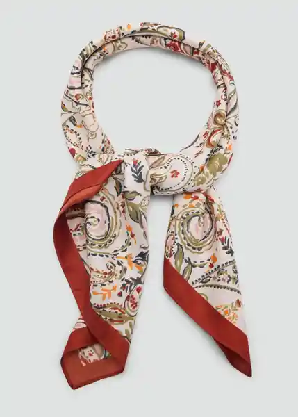Pañuelo Nai Terracota Talla 99 Mujer Mango