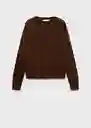 Saco Jersey Lukav Chocolate Talla M Mujer Mango