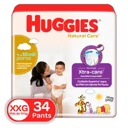 Pañales Huggies Natural Care Pants Etapa 5/XXG 34U