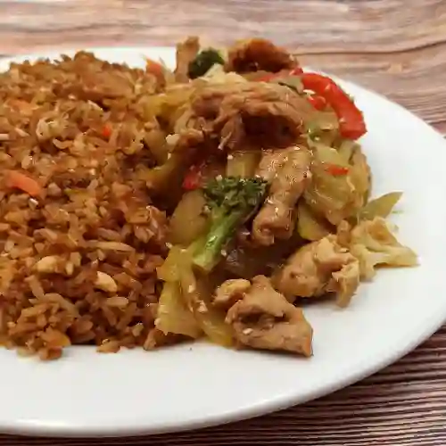 Chop Suey + Arroz Frito