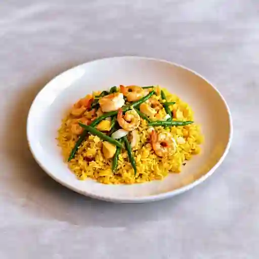 Arroz Pollo Y Camarones