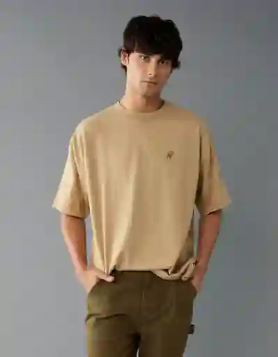 Camiseta Hombre Beige Talla Medium 4597204 American Eagle