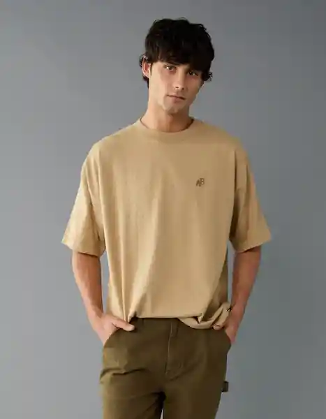 Camiseta Hombre Beige Talla Medium 4597204 American Eagle