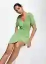 Vestido Salito Verde Talla 24 Mujer Mango