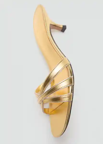 Sandalias Dora Oro Talla 36 Mujer Mango