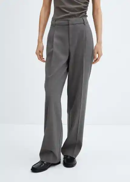 Pantalón Cesi Mujer Gris Talla 48 Mango