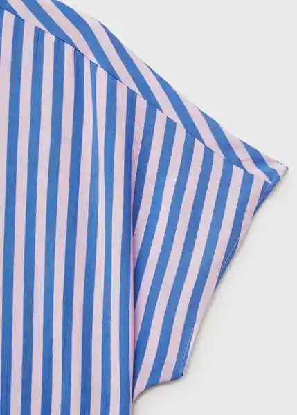Camisa Mykonos Azul Talla L Mujer Mango