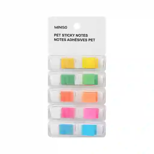 Miniso Post-It Extraíbles Pet 5 Colores Pequeños