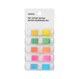 Miniso Post-It Extraíbles Pet 5 Colores Pequeños