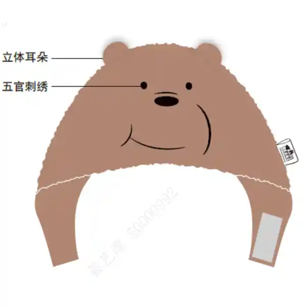 Gorro Grande Para Mascotas Serie we Bare Bears Grizzly Miniso