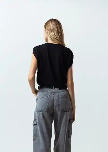 Camiseta Mujer Negro Puro Ultraoscuro M 501G053 Naf Naf