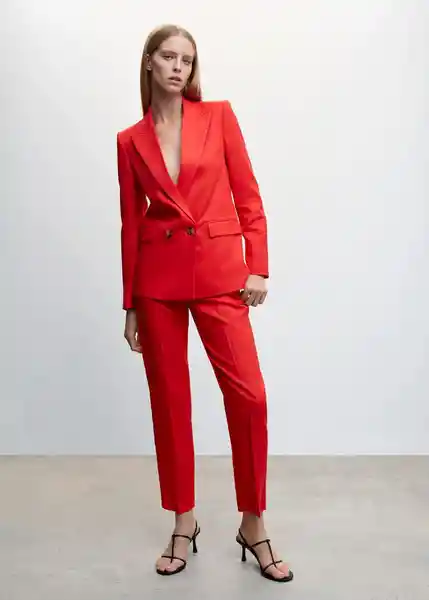 Blazer Americana Tempoli Coral Talla S Mujer Mango