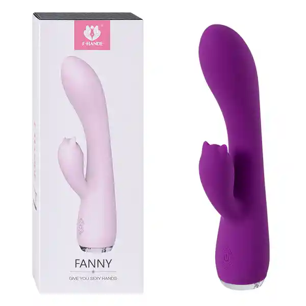 Shande Vibrador Doble Estimulación Fanny Purple