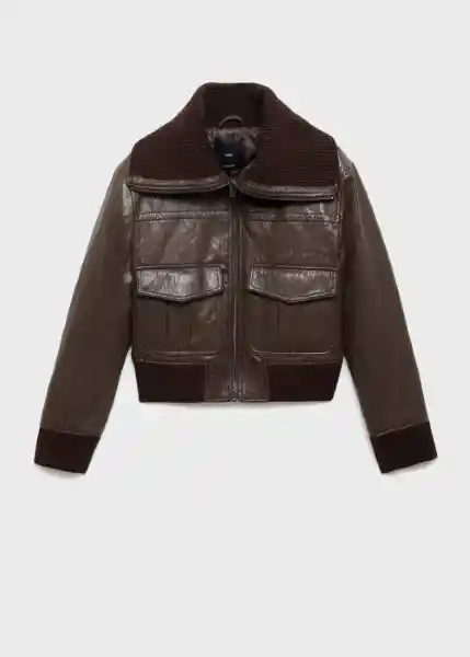 Chaqueta Coch Marrón Talla L Mujer Mango