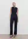 Pantalón Brin Navy Talla L Mujer Mango