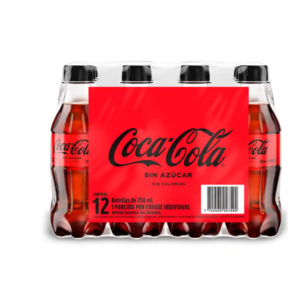 Gaseosa Coca-Cola Zero 250Ml X 12 Unds