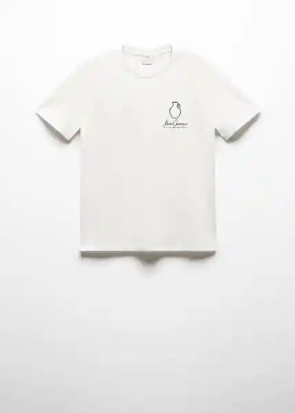 Camiseta Vasew Blanco Talla XXL Hombre Mango