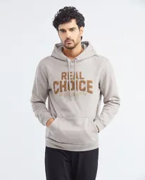 Hoodie Graph Cafe Khaki Claro Talla S Hombre Chevignon