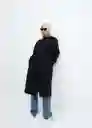 Abrigo Traviata Negro Talla 24 Mujer Mango